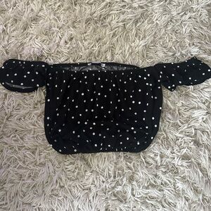 Black and white Pull&Bear off the shoulder top